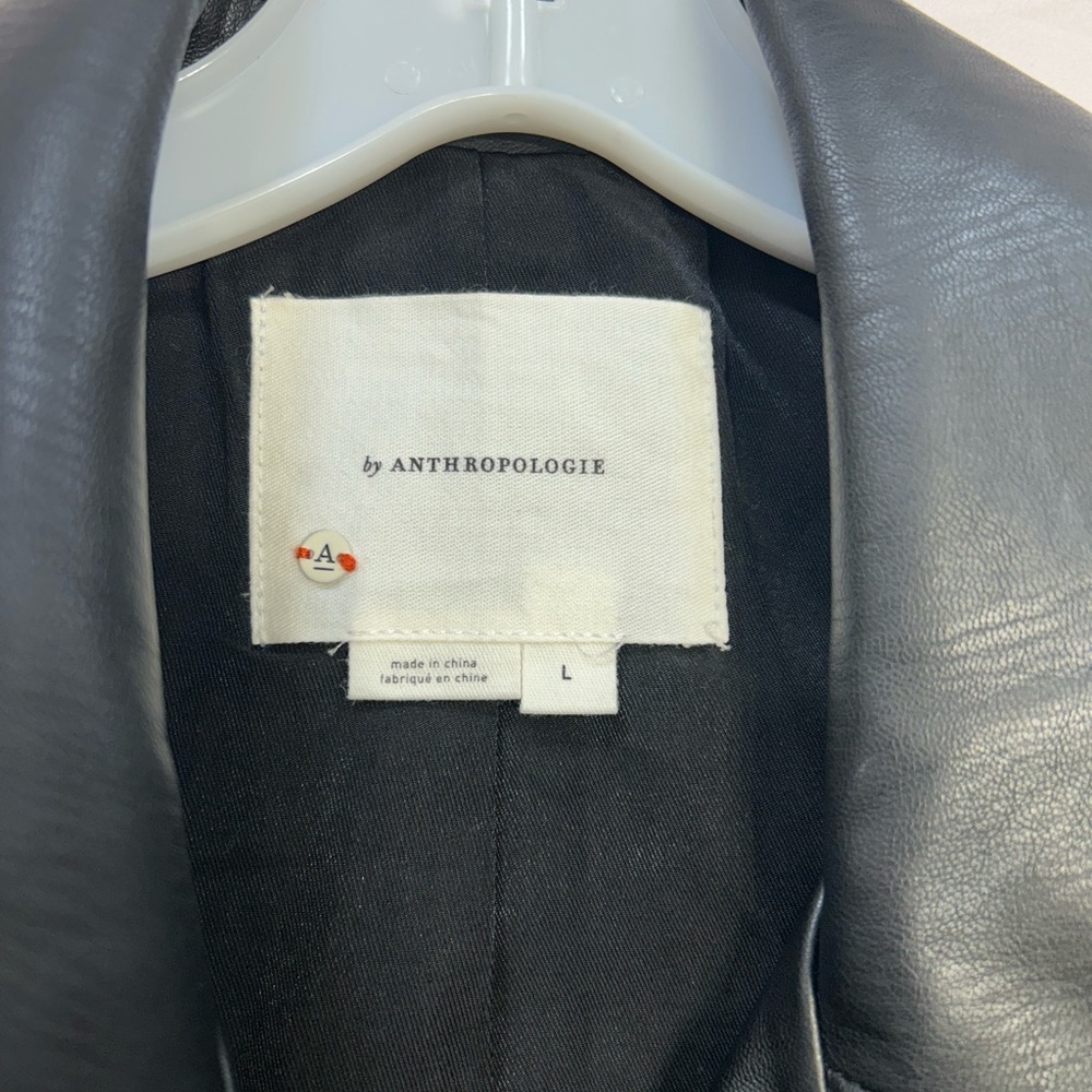 Anthropologie Black Leather Jacket - Picture 2 of 5
